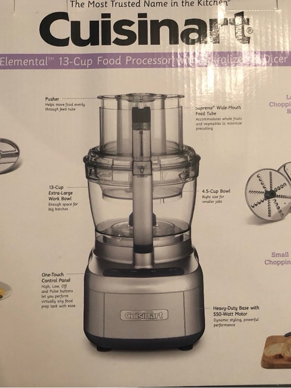 Cuisinart Silver and Clear 13-Cup Food Processor - Picture 2 of 6